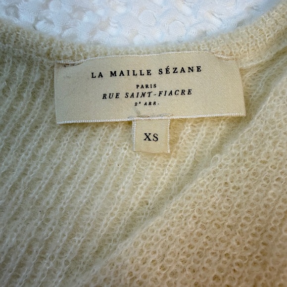 Sézane La Maille Cardigan XS Mohair Alpaca Italy - Picture 2 of 9